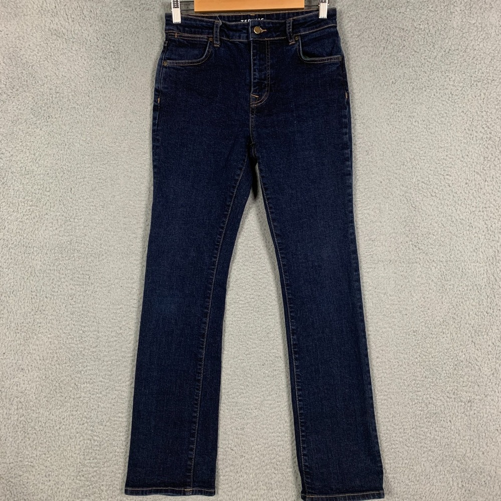 Tecovas Straight Jeans Women's 27 Blue Dark Wash High Rise Stretch Denim Western - Picture 2 of 12